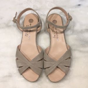 Taupe suede Eric Michael sandals